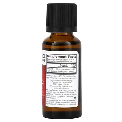 Вітамін Д3 Protocol for Life Balance Liquid Vitamin D3 2000 МО, 30 мл