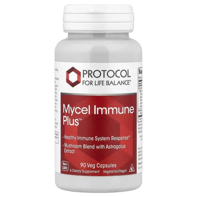 Комплекс грибів з екстрактом астрагалу Protocol for Life Balance Mycel Immune Plus,90 веганських капсул