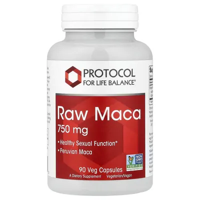 Мака перуанська Protocol for Life Balance Raw Maca 750 мг, 90 веганських капсул