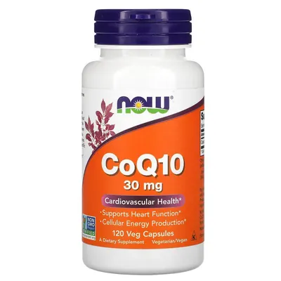 Коензим Q10 NOW CoQ10 30 мг вег. капсули №120
