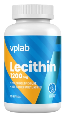 Лецитин VPLab Lecithin 1200 мг мягкие гелевые капсулы №120