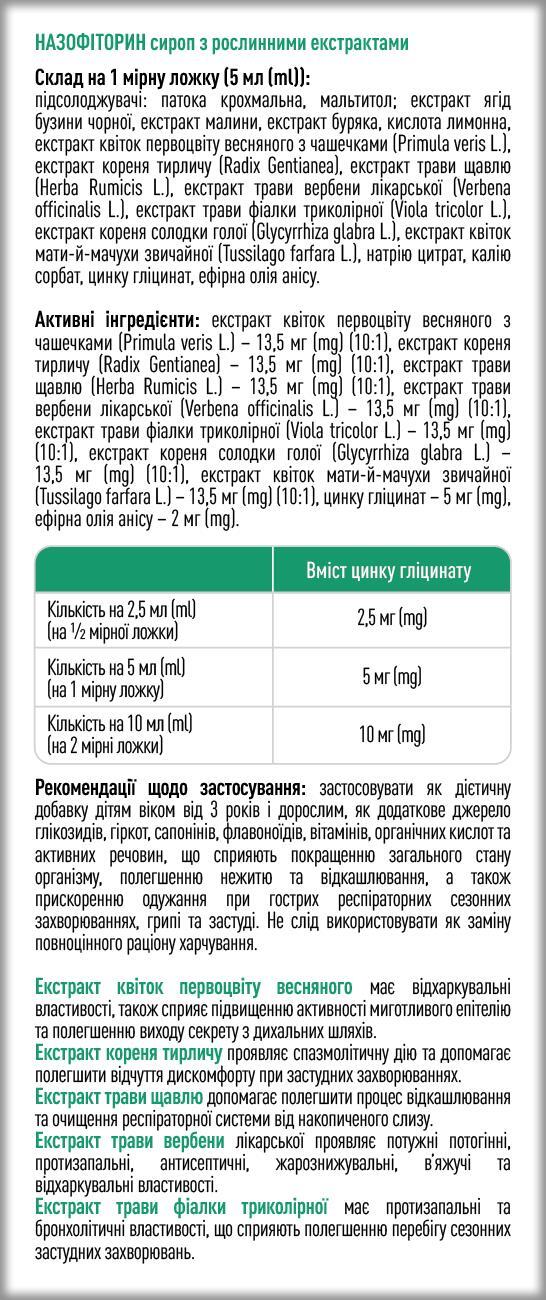 Назофіторин сироп, 100 мл