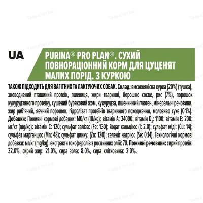 Корм сухий Purina Pro Plan Dog Small & Mini Puppy з куркою і рисом, 7 кг