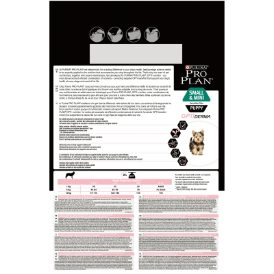 Корм сухой Purina Pro Plan Small & Mini Puppy Sensitive Skin с лососем, 3 кг