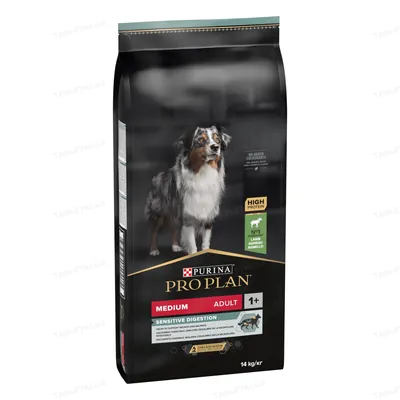 Корм сухий Purina Pro Dog Medium Adult 1+ Sensitive Digestion для дорослих собак середніх порід з чутливим травленням, з ягням, 14 кг