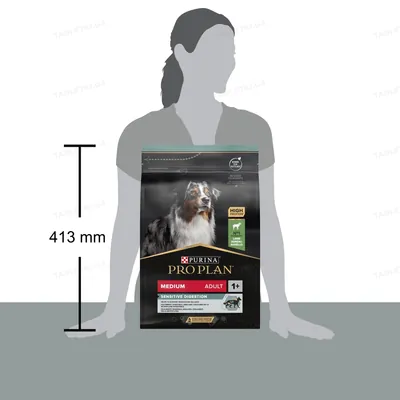 Корм сухий Purina Pro Dog Medium Adult 1+ Sensitive Digestion для дорослих собак середніх порід з чутливим травленням, з ягням, 3 кг