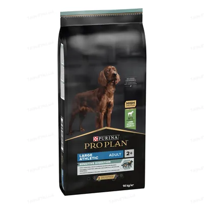 Корм сухий Purina Pro Plan Large Athletic Adult 2+ Sensitive Digestion для собак великих порід з чутливим травленням, з ягням, 14 кг