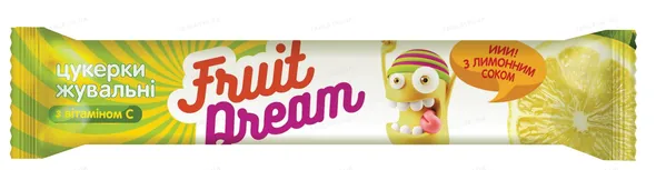 Цукерки жувальні Fruit Dream з вітаміном С та лимонним соком, 15 г