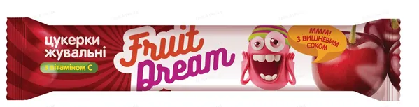 Цукерки жувальні Fruit Dream з вітаміном С та вишневим соком, 15 г