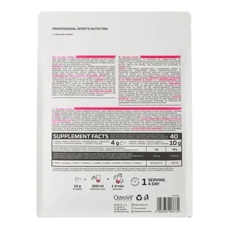 Колаген та вітамін С OstroVit Collagen + Vitamin C малиновий лимонад з м ятою, 400 г
