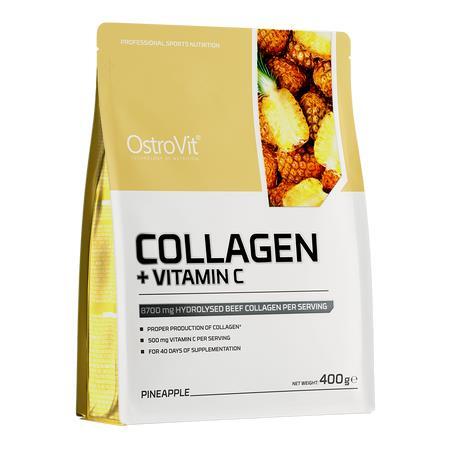 Хондропротектор Ostrovit Collagen + Vit C ананас, 400 г