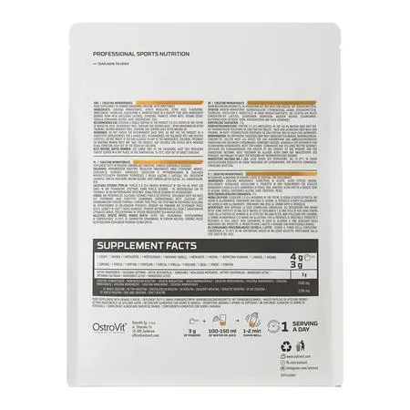 Креатин моногідрат OstroVit Creatine Monohydrate апельсин, 300 г
