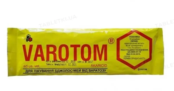 Варотом Evrotom для лікування бджолосімей від вароатозу, 10 смужок в упаковці