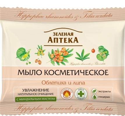 Мило косметичне Зелена Аптека Обліпиха і липа, 75 г
