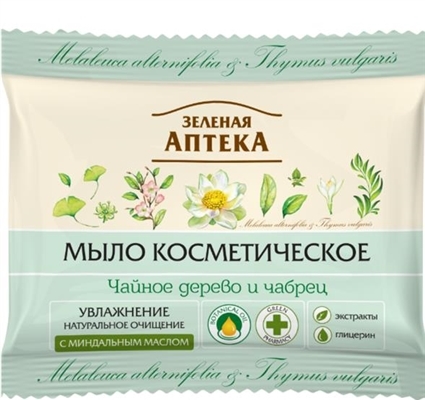 Мило косметичне Зелена Аптека Чайне дерево і чебрець, 75 г