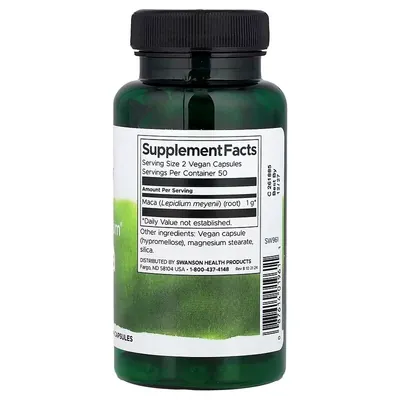 Мака Swanson Maca Full Spectrum 500 мг, 100 капсул