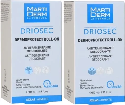 Дезодорант-антиперспірант кульковий Martiderm Driosec Dermoprotect 48h, 2 х 50 мл