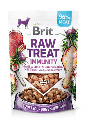 Лакомство для собак Brit Raw Treat Immunity для иммунитета, ягненок и курица, 40 г