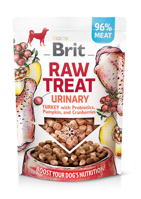 Лакомство для собак Brit Raw Treat Urinary для профилактики мочекаменной болезни, индейка, 40 г