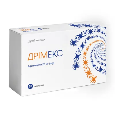 Дрімекс таблетки, в/плів. обол. по 25 мг №28 (14х2)