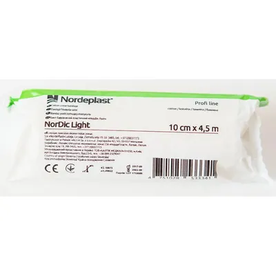 Бинт еластичний Nordeplast NorDic Light бавовняний 10 см х 4,5 м