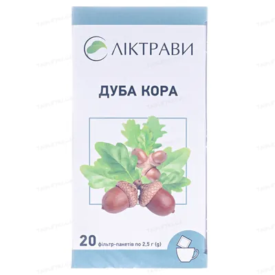 Дуба кора по 2.5 г №20 у філ.-пак.