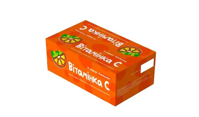 Вітамінка С зі смаком і ароматом апельсину, таблетки №10