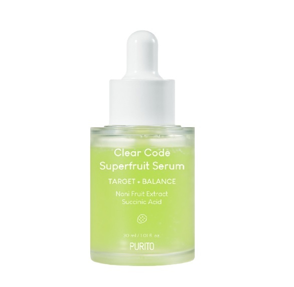 Сыворотка для лица Purito Seoul Clear Code Superfruit Serum успокаивающая для жирной, комбинированной кожи, 30 мл