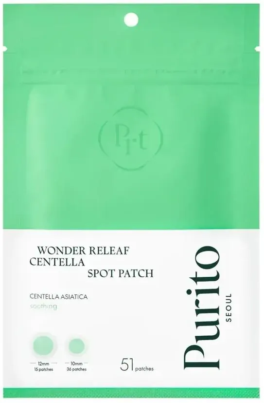 Патчі від прищів Purito Seoul Wonder Releaf Centella Spot Patch заспокоюючі для всіх типів шкіри, 51 шт