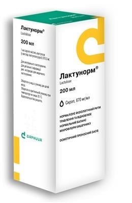 Лактунорм сироп 670 мг/мл по 200 мл во флак. с мерн. стак.