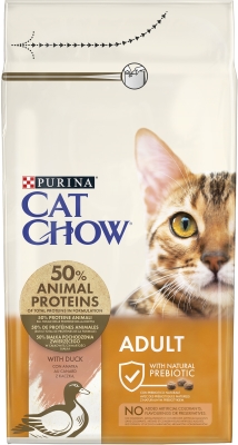 Корм сухой Purina Cat Chow Adult с уткой, 1,5 кг
