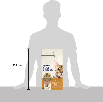 Корм сухой Purina Cat Chow Adult с уткой, 1,5 кг