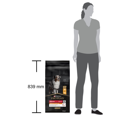 Корм сухий Purina Pro Plan Dog Medium Adult з куркою, 14 кг