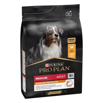 Корм сухой Purina Pro Plan Dog Medium Adult с курицей, 3 кг