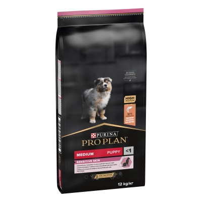 Корм сухий Purina Pro Plan Dog Medium Puppy з лососем і рисом, 12 кг