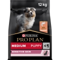 Корм сухий Purina Pro Plan Dog Medium Puppy з лососем і рисом, 12 кг