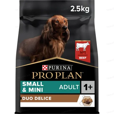 Корм сухий Purina Pro Plan Duo Delice для дорослих собак дрібних і карликових порід з яловичиною, 2,5 кг