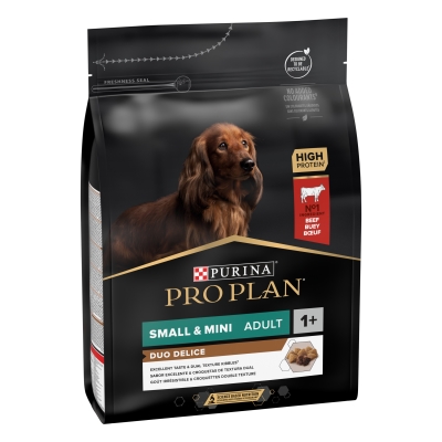 Корм сухой Purina Pro Plan Duo Delice для взрослых собак мелких и карликовых пород с говядиной, 2,5 кг