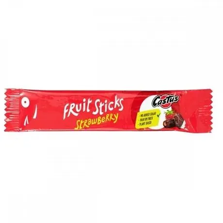 Батончик Castus Fruit Sticks на фініковій основі зі смаком полуниці, 20 г