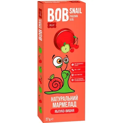 Мармелад Bob Snail Jelly яблуко-вишня, 27 г