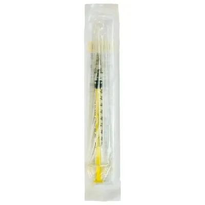Шприц інсуліновий 1 мл U-100 Alexpharm 27G (0,4 x 13 мм) з голкою, 1 штука