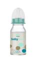 Бутылочка Baby-Nova 44606-2 стеклянная с декором для мальчика, 120 мл