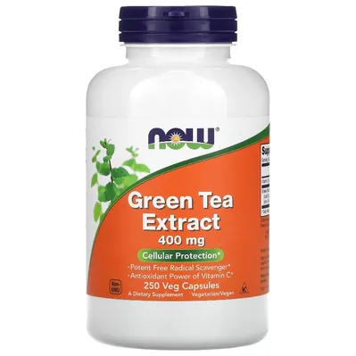 Зеленого чаю екстракт NOW Green Tea Extract  400 мг вег. капсули №250