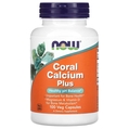 Кораловий кальцій Плюс NOW Coral Calcium Plus, 100 вегетаріанських капсул