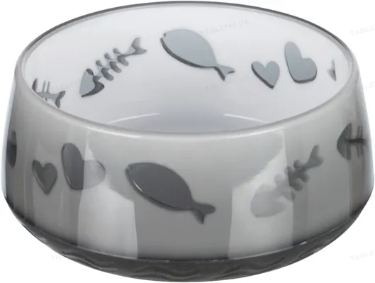 Миска для кішок Trixie 24420 Lovely Cat пластик на гумі, 0,3 л/12 см
