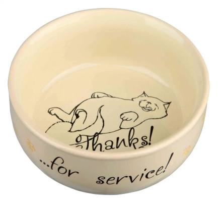 Миска для кошек Trixie 24788 Thanks for Service керамическая 0,3 л/11см