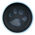 Миска для собак Trixie 24777 Jimmy керамическая на резиновом основании черная с лапой 0,4 л/12 см