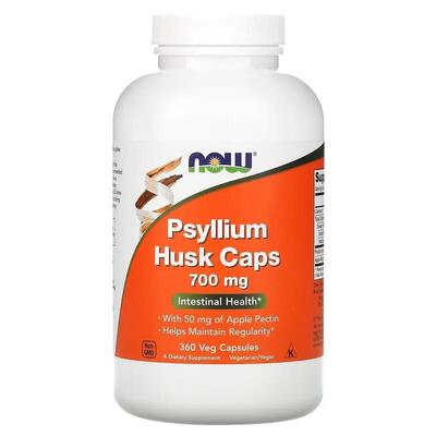 Псиллиум (шелуха семян подорожника) NOW Psyllium Husk Caps 700 мг, 360 капсул