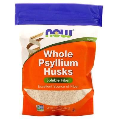 Псиллиум (цельная оболочка семян подорожника) NOW Whole Psyllium Husks, 454 г
