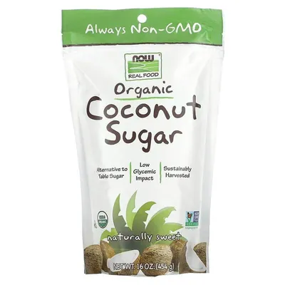 Кокосовий цукор NOW Real Food Coconut Sugar, 454 г